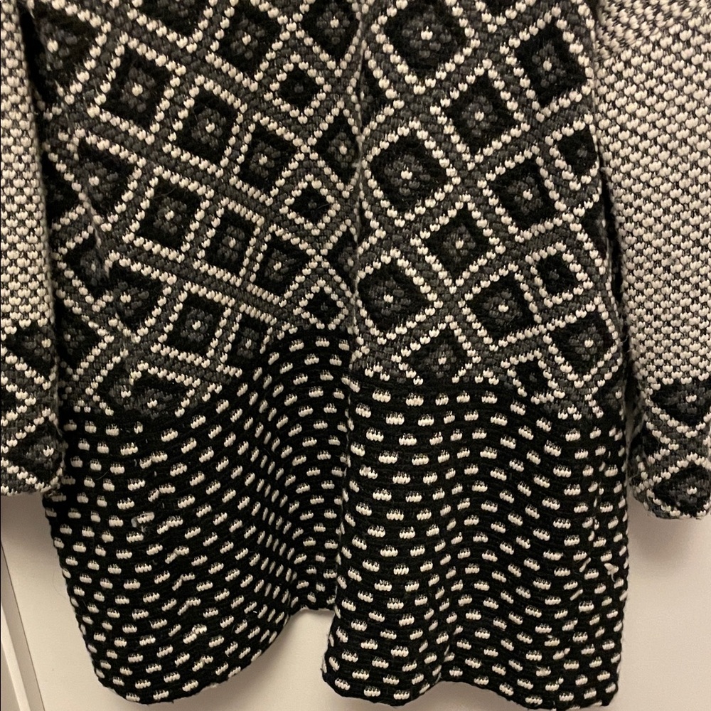 Women's Lemon Tree Treats Open Cardigan With Geometric Pattern Size Large - Picture 8 of 8